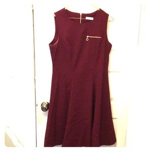 Maroon Calvin Klein Dress